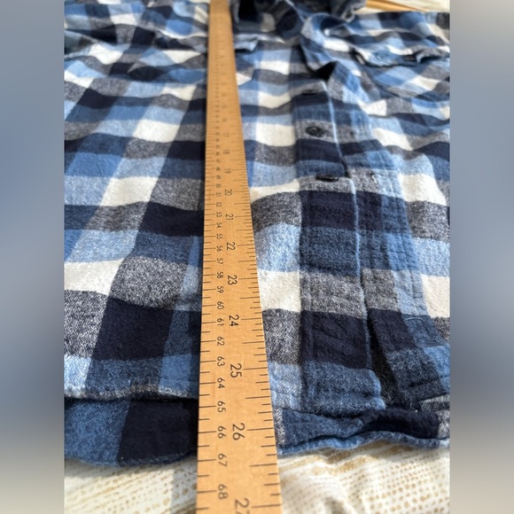 Ducks Unlimited Canada blue plaid heavy cotton button jacket size large shirt - Picture 7 of 11